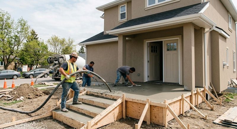 Porch Concrete Pouring in Denver, CO